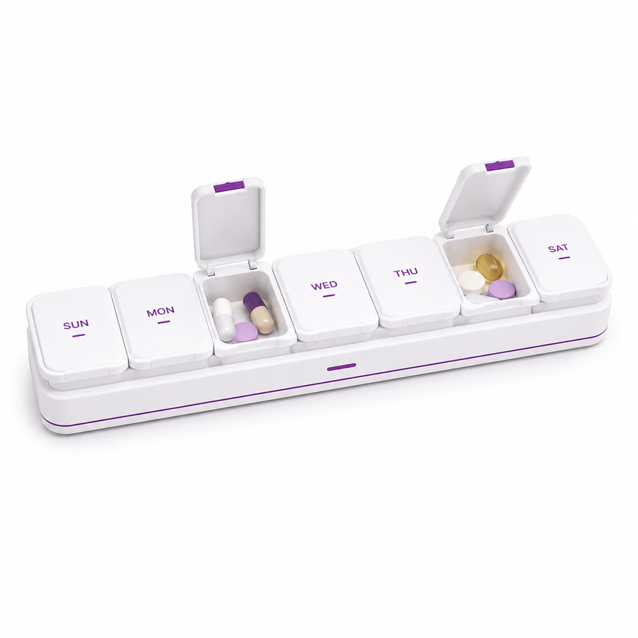 Multi-dose pill organizer